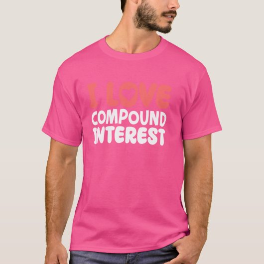 複利の株式ブローカーのエコノミストAccが大好き Tシャツ (正面)