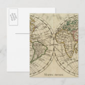 複半球マップ ポストカード (正面/裏面)