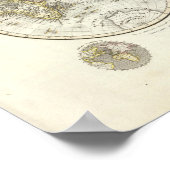 複半球ワールドマップ ポスター (角)