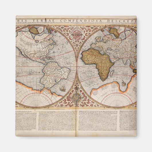 複半球ワールドマップ, 1587 マグネット (正面)