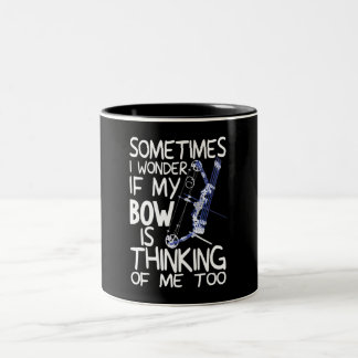 複合おもしろい弓矢ハンター狩りギフト ツートーンマグカップ