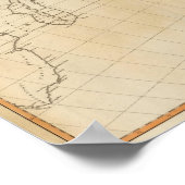 複合アジア手彩色地図 ポスター (角)