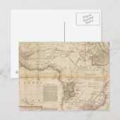 複合アフリカ手彩色地図 ポストカード (正面/裏面)