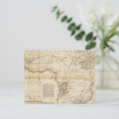 複合アフリカ手彩色地図 ポストカード (スタンド正面)