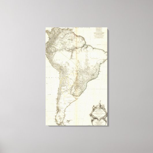 複合アメリカ彫刻地図 キャンバスプリント (正面)