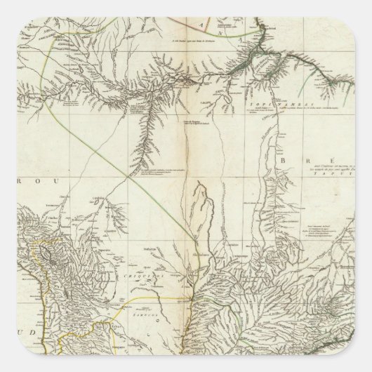 複合アメリカ彫刻地図 スクエアシール (正面)