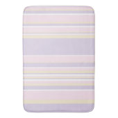 複合ストライプ – パステルピンク、黄、紫 バスマット (正面縦)
