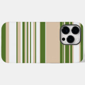 複合ストライプ – 白、砂、パームグリーン Case-Mate iPhoneケース (裏面 (横))