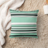 複合ストライプ – 緑（ミント） クッション (ブランケット)