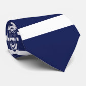 複合ストライプ – 青 ネクタイ (ロール)