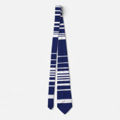 複合ストライプ – 青 ネクタイ (裏面)