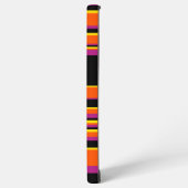 複合ストライプ – 黒、ピンク、オレンジ、黄色 SAMSUNG GALAXYケース (左側面)