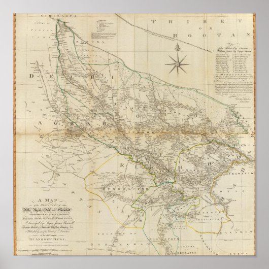 複合デリー、アグラ、オウデ、エラハバード ポスター (正面)