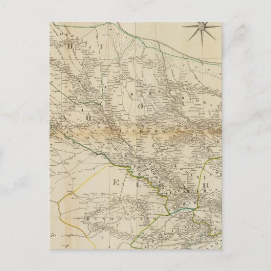 複合デリー、アグラ、オウデ、エラハバード ポストカード (正面)