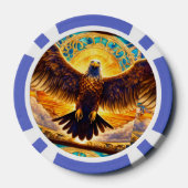 複合トランプのポーカーチップ、ブルーエストライプのッジ ポーカーチップ