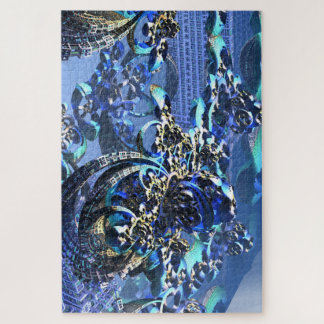 複合フラクタルの3Dイラストレーション ジグソーパズル