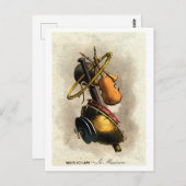 複合ポートレート:ミュージシャンヴィンテージ ポストカード (正面/裏面)