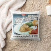 複合炭水化物哲学おもしろいグルメ クッション (ブランケット)