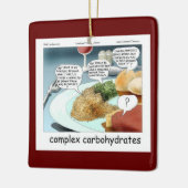 複合炭水化物哲学グルメ漫画 セラミックオーナメント (左)