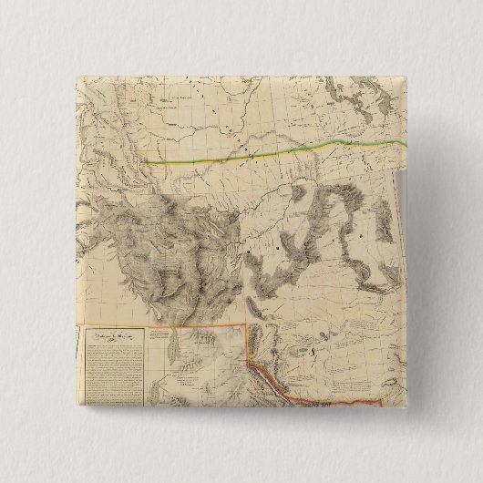 複合西洋統一された州 缶バッジ (正面)