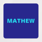 複数のはっきりしたカラーの衣類の名前 ラベル (デザイン1)