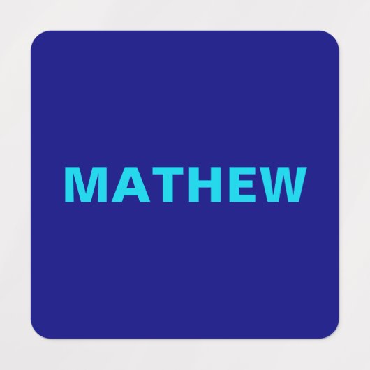 複数のはっきりしたカラーの衣類の名前 ラベル (デザイン1)