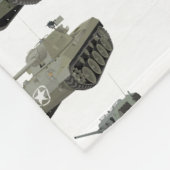 複数のアメリカの第2次世界大戦戦車と装甲車 フリースブランケット (角)