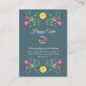 複数のイースターカード100写真フォークフローラ予算 アドバイスカード (正面)