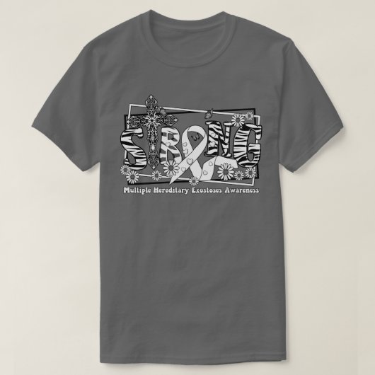 複数のエクソストス認識度クロスリボン強いh tシャツ (デザイン正面)