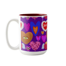 複数のカラフルハートバレンタイン