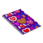 複数のカラフルハートバレンタイン ノートブック (右側)