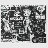 複数のシンボルを含むイメージ。stre ラッピングペーパー (フラット)