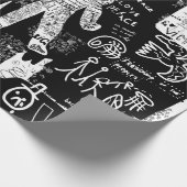 複数のシンボルを含むイメージ。stre ラッピングペーパー (角)