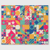 複数のジオメトリ形状 ラッピングペーパー (フラット)