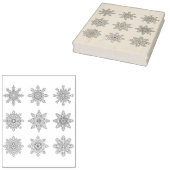 複数のスノーフレーク・アートスタンプ ラバースタンプ (押印)