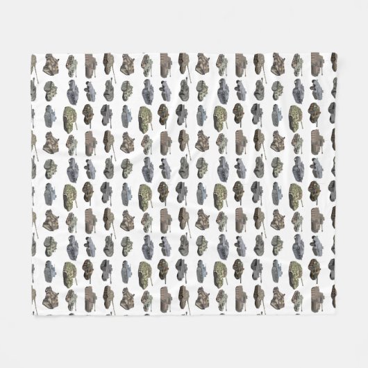 複数のドイツ第2次世界大戦タンク フリースブランケット (正面(横))