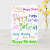 複数のハッピーバースデーカード カード (黄色い花)