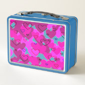 複数のハートデザイン メタルランチボックス (裏面)