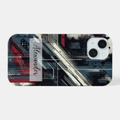 複数のビルドを持つ明るいグラフィティアートフォンケース iPhone 15ケース (裏面横)