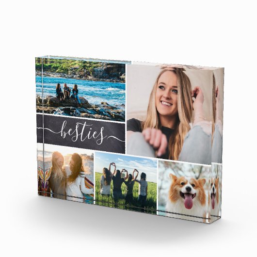 複数のフォトコラージュチャルクボードのベスティ フォトブロック (右)