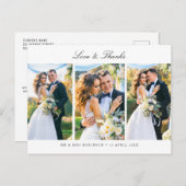 複数のフォトスクリプト結婚のサンキューカード ポストカード (正面/裏面)