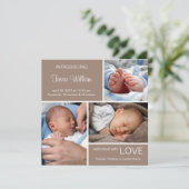 複数のフォトバースアナウンス/チョコレートブラウン 案内状 (スタンド正面)