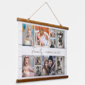 複数のフォトファミリーウッドトップウォールタペストリー 吊り下げ型タペストリー (傾斜あり)