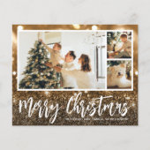 複数のフォトメリークリスマスバジェットカード (正面)