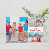 複数のフォトレッドメリークリスマス シーズンカード (スタンド正面)