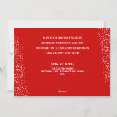 複数のフォトレッドメリークリスマス シーズンカード (裏面)