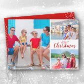 複数のフォトレッドメリークリスマス シーズンカード