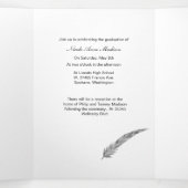 複数のフォト卒業案内 三つ折り案内状 (内部中)