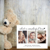 複数のモダン写真ありがとう赤ちゃんシャワー ポストカード