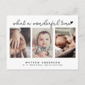 複数のモダン写真ありがとう赤ちゃんシャワー ポストカード (正面)